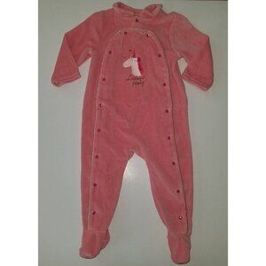 Tape A L'Oeil Pink Footie Sleeper Licorne Party Baby Girl 12 Months Unicorn